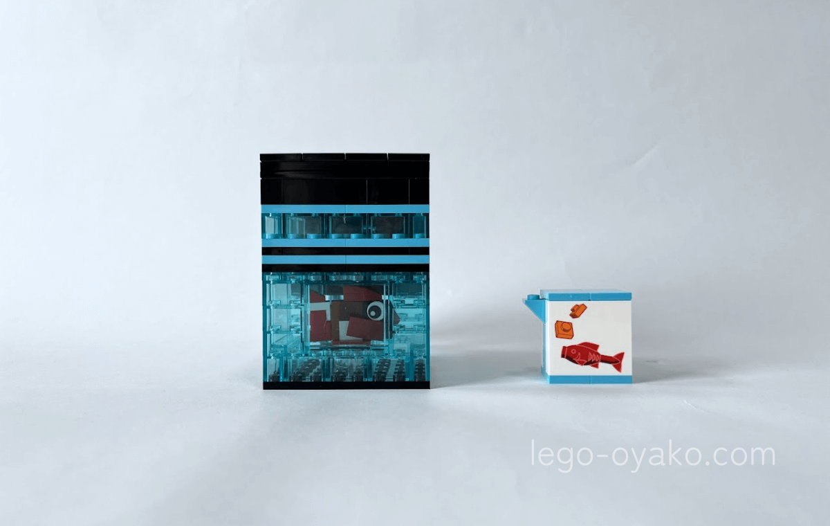 「水槽フィルターとさかなのエサ（5009823）」の完成図