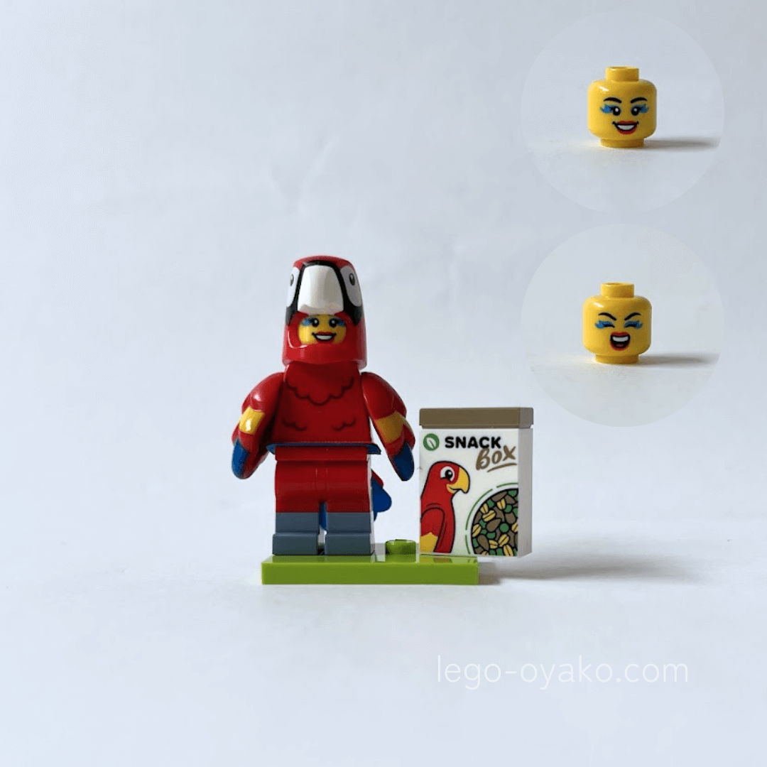 レゴミニフィギュア（ミニフィグ）シリーズ28どうぶつ オウム正面