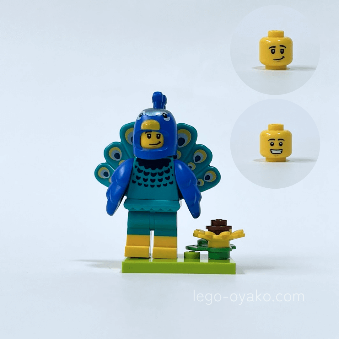 レゴミニフィギュア（ミニフィグ）シリーズ28どうぶつ クジャクの正面