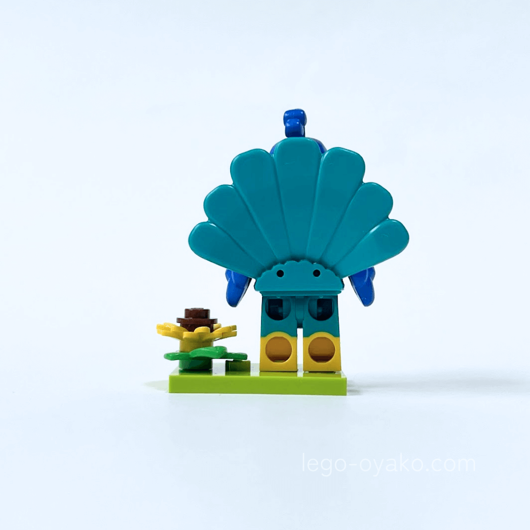 レゴミニフィギュア（ミニフィグ）シリーズ28どうぶつ クジャク背面