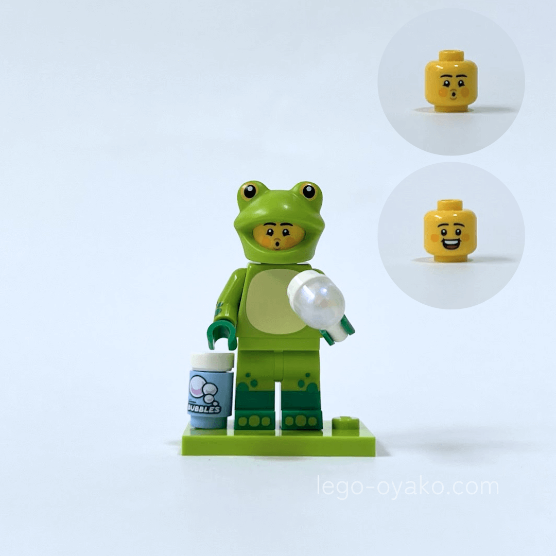 レゴミニフィギュア（ミニフィグ）シリーズ28どうぶつ カエル正面