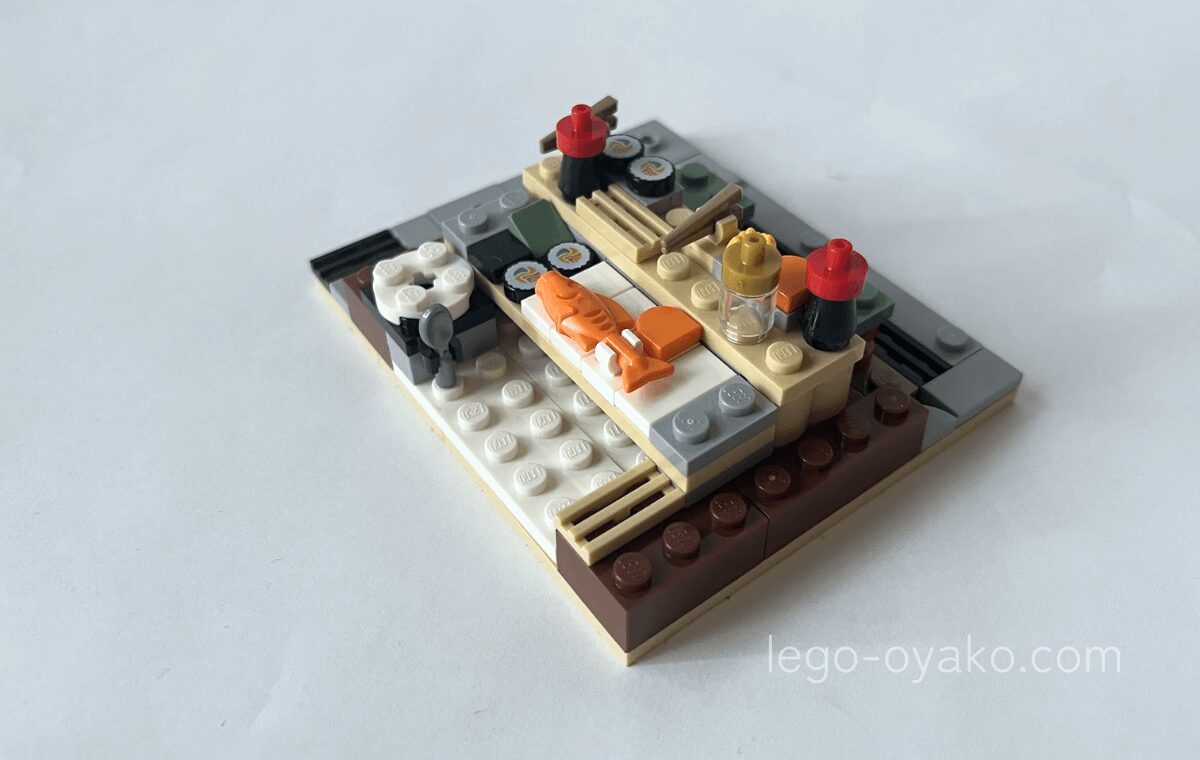 世界のレストラン：日本（40906）の1袋目を組み立てたところ