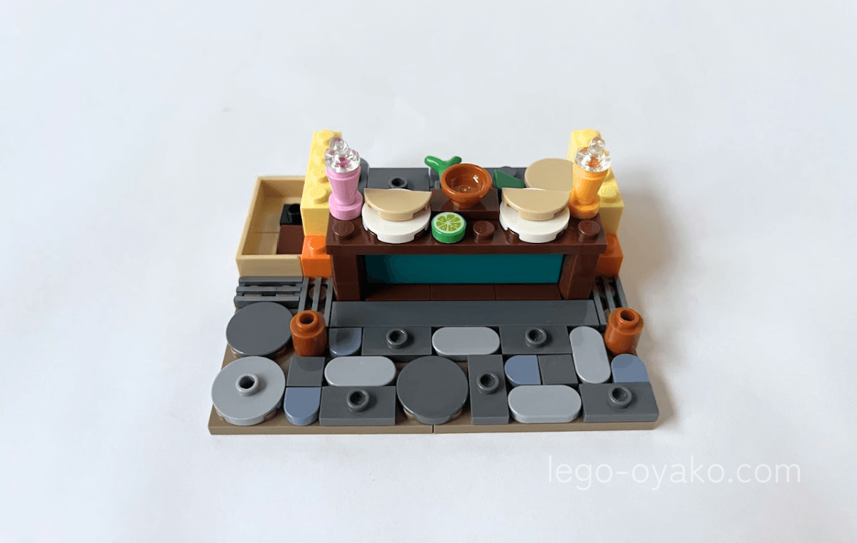 世界のレストラン:メキシコ(40907)の1袋目を組み立てたところ